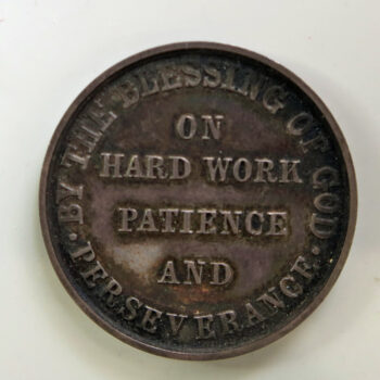UK Brighton 1862 silver medal Warren Farm Well dug in 1862