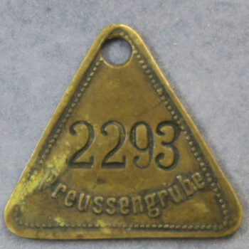 Coal Mining token, Poland PREUSSENGRUBE brass tally + Germany Z.Br. aluminium - 2 pieces