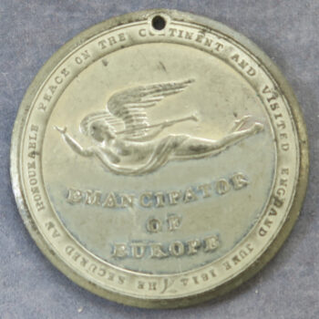 Peace in Europe medal - Alexander of Russia 1814 after Napoleonic war pewter medal by Westwood