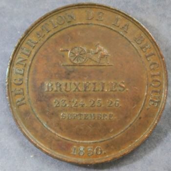 1830 Belgium Revolution hero medal bronze portrait of Charlier known as "Wooden Leg"- bronze