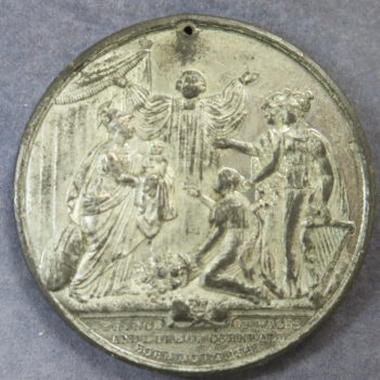 1841 Birth of Prince of Wales pewter medal by Taylor - Royal birth BHM 1994