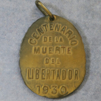 Venezuela bronze medal centenary of death of Simon Bolivar 1830-1930