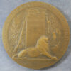 France - Ministry of War Art Nouveau bronze prize medal for Physical Education by Grandhomme dated 1911