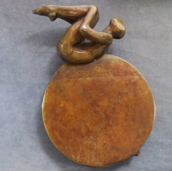 MB110001 Diver by John Mills, standing bronze medal maquette sculpture 2000