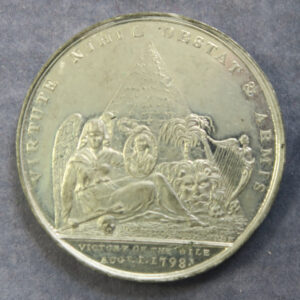 MB110009 GB Victory of the Nile 1 August 1798 white metal medal by T Wyon