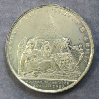 MB110009 GB Victory of the Nile 1 August 1798 white metal medal by T Wyon