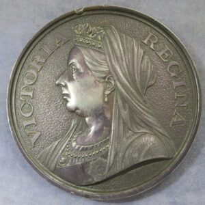 MB110010 GB St Gabriel’s Church Pimlico, large commemorative medal for Queen Victoria’s Diamond Jubilee 1897.