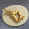 MB110011 France, Andre Belot (Belo) gilt bronze prone figure sculpture on stone base