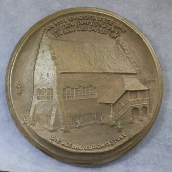 MB110013 Germany, Ulrich Zasius Renaissance lawyer and jurist bronze medal 1988 for Freiburg Old Courtroom reconstructions