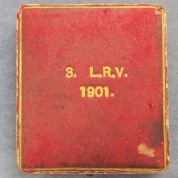 MB110016 Shooting medal gilt silver & enamel prize 3rd London Rifle Volunteers 1901