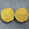 MB110021 Canada Wreck of the Hudson Bay Company SS Beaver 1892 Vancouver 2 gilt medals as brooch