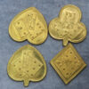 MB110023 Brass gaming card counters in shape of 4 suits by Dipple