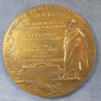 MB110027 France Ecole Polytechnique Centenary 1894 bronze medal by Max Bourgeois