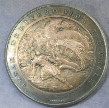 MB110030 GB Thomason Bible series Jonah delivered from the Whale silvered bronze medal