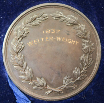 MB110033 Oxford & Cambridge Universities Boxing and Fencing Competitions bronze prize medal 1937