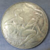 MB110036 France, Ville du Havre Art Deco silvered bronze medal female nude on triton fish by Poisson c.1925