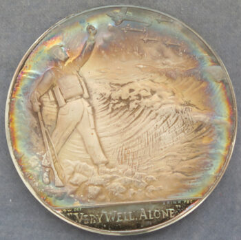 MB110041 Sir Winston Churchill death silver commemorative medal by Kovacs for Spinks 1965 - Very Well, Alone!