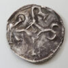 France Carolingian - Charles the Bald 843-77 AD silver Obol minted at Melle - monogram type