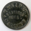 Wales Pub check / token Glamorganshire, CARDIFF, HASTINGS HOTEL, T. WEAVER rev. 3D Made By T. Pope Newhall St. Birmingham Brass 23.5mm. milled edge nVF Cox 305