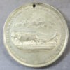 Liverpool Council of Education pewter 2 year attendance medal by J Moore awarded 1899 to Lilian Sanders, St. Mary's Kirkdale Elementry School - ploughman