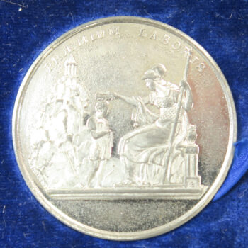 Reward of Merit for 'Prae,iu, Laboris" award medal by Ottley / W. Ingram - pewter - box impressed Commercial School Yeovil