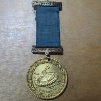 Reward of Merit for Arithmatic award medal by Allen & Moore - gilt pewter - edge inscribed Presented by W Triggs Mayor of guildford to w. C. Mason 1877Reward of Merit for Arithmatic award medal by Allen & Moore - gilt pewter - edge inscribed Presented by W Triggs Mayor of guildford to w. C. Mason 1877