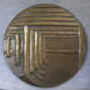 MB110038 Tree Lines I by Ron Dutton, bronze cast art medal 1974
