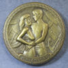 MB110039 Robert Elderton Dreamboat - Ocean Blue, nude self portrait with muse and model; bronze medal 1970s