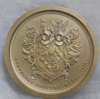 MB110042 Sir Winston Churchill Centenary Picture Medals box bronzed medal as issued 1974
