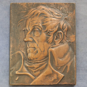 MB110043 Turner portrait by Philip Nathan cast bronze medal for BAMS 1989
