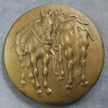 MB110048 Horses Pisanello Renaissance artist by Avril Vaughan cast bronze medal 1990