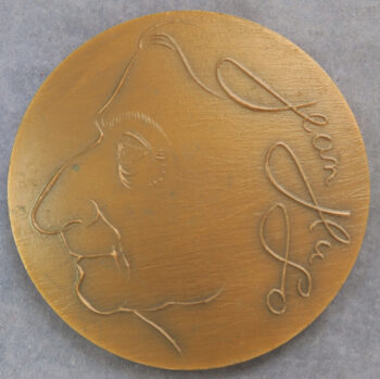 MB110054 France. Bronze medal Jean Hugo painter with unicorn reverse 1978