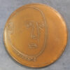 MB110059 France Emmanuel Auricoste self-portrait Automedaille bronze medal 1969 caricature