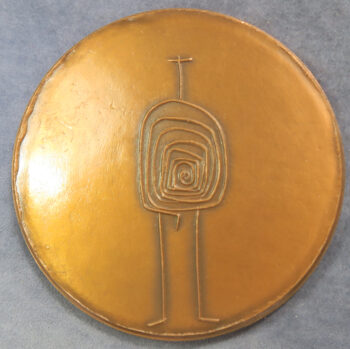 MB110059 France Emmanuel Auricoste self-portrait Automedaille bronze medal 1969 caricature