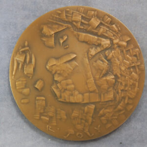 MB110061 France Raymond Joly self portrait Automedaille bronze medal 1972
