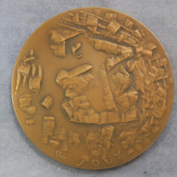MB110061 France Raymond Joly self portrait Automedaille bronze medal 1972