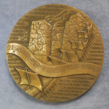 MB110067 France Henry Barraud composer musician by Delamarre bronze medal 1969
