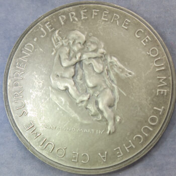 MB110068 France Raymond Corbin Sculpteur Medailleur by R. Martin 1972 silvered bronze medal