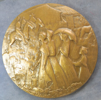 MB110070 France, Yves Brayer artiste peintre bronze medal by Belmondo 1970