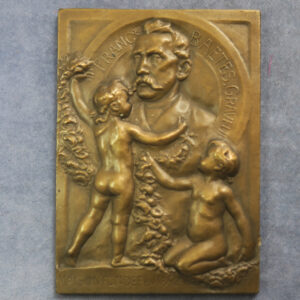 B110071 Belgium. Francois Baetes Graveur Engraver bronze portrait medal 19th century.