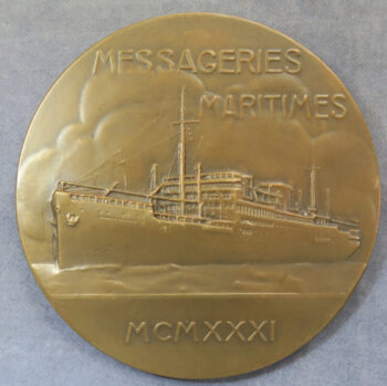 MB110073 France Georges Phillipar shipowner Messageries Maritimes ocean liner 1931 bronze medal