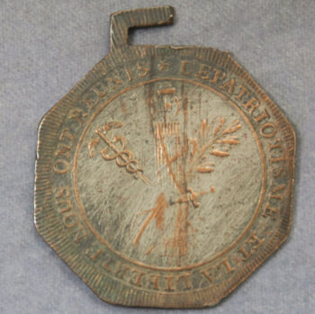 MB110079 France 1790 Federation Martiale Lyon tinned brass medal Revolution