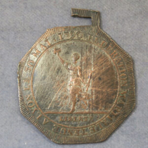 MB110079 France 1790 Federation Martiale Lyon tinned brass medal Revolution