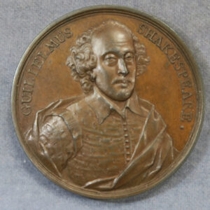 MB110085 GB William Shakespeare bronze medal Tercentenary 1564-1864 Wild Above Rule or Art