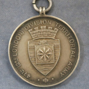 MB110088 England: 47th 2nd London Division of the Territorial Army silver medal prize Boxing Fly Weight 1934