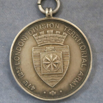 MB110088 England: 47th 2nd London Division of the Territorial Army silver medal prize Boxing Fly Weight 1934