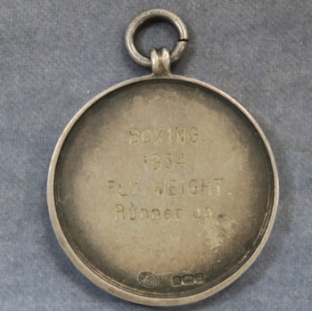 MB110088 England: 47th 2nd London Division of the Territorial Army silver medal prize Boxing Fly Weight 1934
