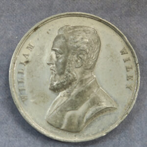 MB110089 England: Pewter medal to commemorate the Majority of William Wiley 1872 Birmingham