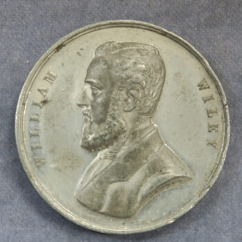 MB110089 England: Pewter medal to commemorate the Majority of William Wiley 1872 Birmingham