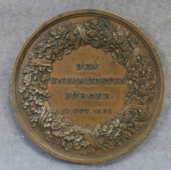 MB110091 Germany: Hamburg Burgher Siegmund Diederich Rucker 1744-1808 25th anniversary bronze medal 1833